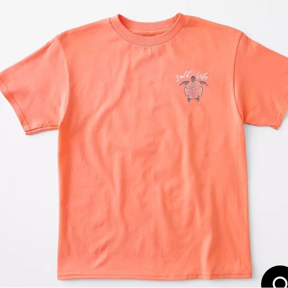 Salt Life Girl’s Coral Turtle Bay  Short-Sleeve T-Shirt NWT - Picture 2 of 5
